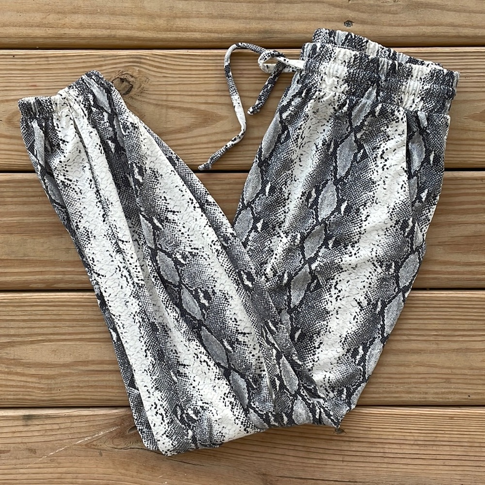 Abbeline High-Rise Snake Print Joggers